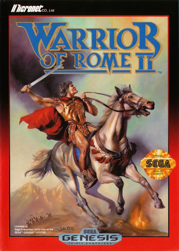 Warrior of Rome II box art for Sega Genesis